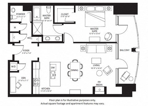 A23 North NEW A23 North NEW floor plan at The Bravern, Bellevue, WA